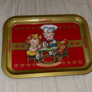 Campbells Gold and Red Decorative Tray